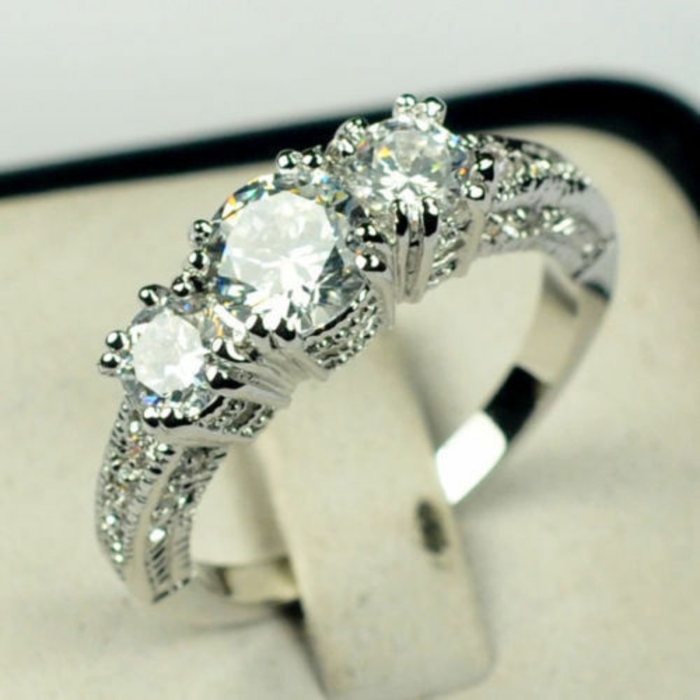 White Sapphire Silver ring